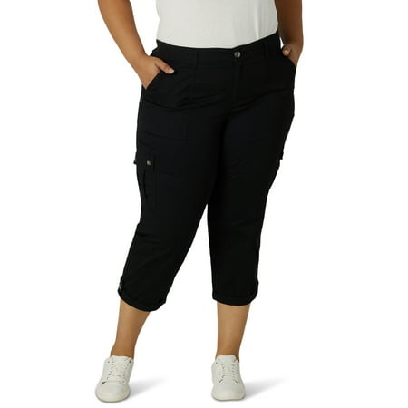Lee Women's Plus Size Flex-to-Go Cargo Capri