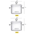 thumbnail image 3 of Inteprter Ollas de vidrio multifuncionales con doble asa, tapa transparente, ideales para cocinar a fuego lento y hervir alimentos para bebés. Cocina y Comedor 1500 ml, 3 of 6