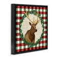 thumbnail image 3 of Stupell Industries Farmhouse Plaid Holiday Elk Black Floating Frame Canvas Art, 18 x 18, by Paul Brent, 3 of 8