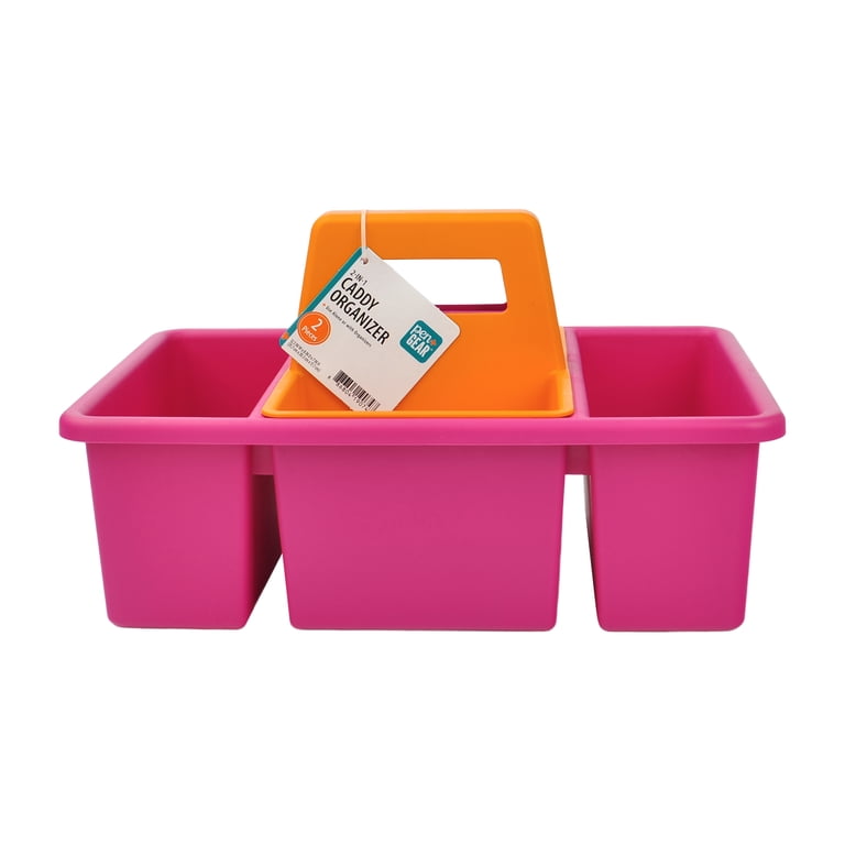 Pen+Gear 2-in-1 Supply Caddy Desk Organizer, Pink/Orange photo 8