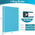 thumbnail image 2 of Binder SUIN, 3 anillas, 0,5 pulgadas, con 2 bolsillos interiores, paquete de 6, 2 of 7