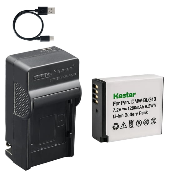 Kastar 1-Pack Battery and AC & USB-C Charger Compatible with Panasonic DMW-BLG10 BLG10E BLG10PP Lumix GF3 GF5 GF6 GX7 GX80 GX85 GX9 LX100 LX100 II ZS60 ZS70 ZS80 ZS100 ZS200 Leica BP-DC15 D-Lux C-Lux