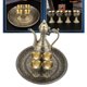 thumbnail image 4 of Juego De Té Turco Vintage, Exquisita Tetera De Metal De Lujo Artesanías Para El Hogar Con 4 Tazas De Café De Lujo Y Bandeja De Té Artesanal Para Servir Vino Y Café, 4 of 7