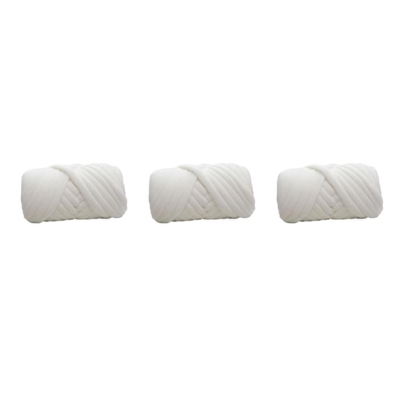 Toystoory Manta de punto gruesa para mascotas, hilo voluminoso para cama, no tóxico, para mantas, hilo de tejer, soporte fuerte para blanco Type1 NO1