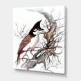 thumbnail image 3 of Ancient Beautiful Bird On A Branch 16 in x 32 in Painting Canvas Art Print, by Designart, 3 of 4