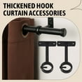 thumbnail image 5 of Ceiling Mounted Curtain Rod Brackets, Heavy Duty Ceiling Bracket for 1 Inch Curtain Rod Holder(Set of 2, Black), 5 of 6