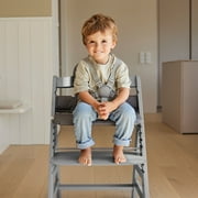 hauck Alpha+ Adjustable Wooden High Chair Set, Gray