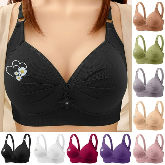 Weiqiqre Sports Bras for Women High Support Plus Size Comfortable Front Closure Bras Full Coverage No Underwire Everyday Bra