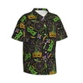 thumbnail image 2 of Hawaiian Shirt For Men, Carnival Mardi Gras3 Mens Button Down Short Sleeve Shirt, Summer Beach Shirts For Men, 2 of 2
