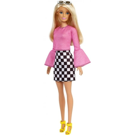 Barbie Fashionistas Doll, Original Body Type with Checkered Skirt