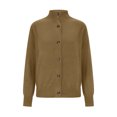 thumbnail image 5 of FRSASU Women's Sweaters Lightweight Fall Winter Casual Long Sleeve Crewneck Button up Coats Khaki, 5 of 8