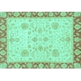 thumbnail image 1 of Ahgly Company Indoor Rectangle Oriental Turquoise Blue Traditional Area Rugs, 5' x 8', 1 of 4