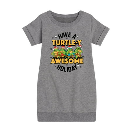 

Teenage Muntant Ninja Turtle - Turtley Awesome Group - Toddler And Youth Girls Fleece Dress
