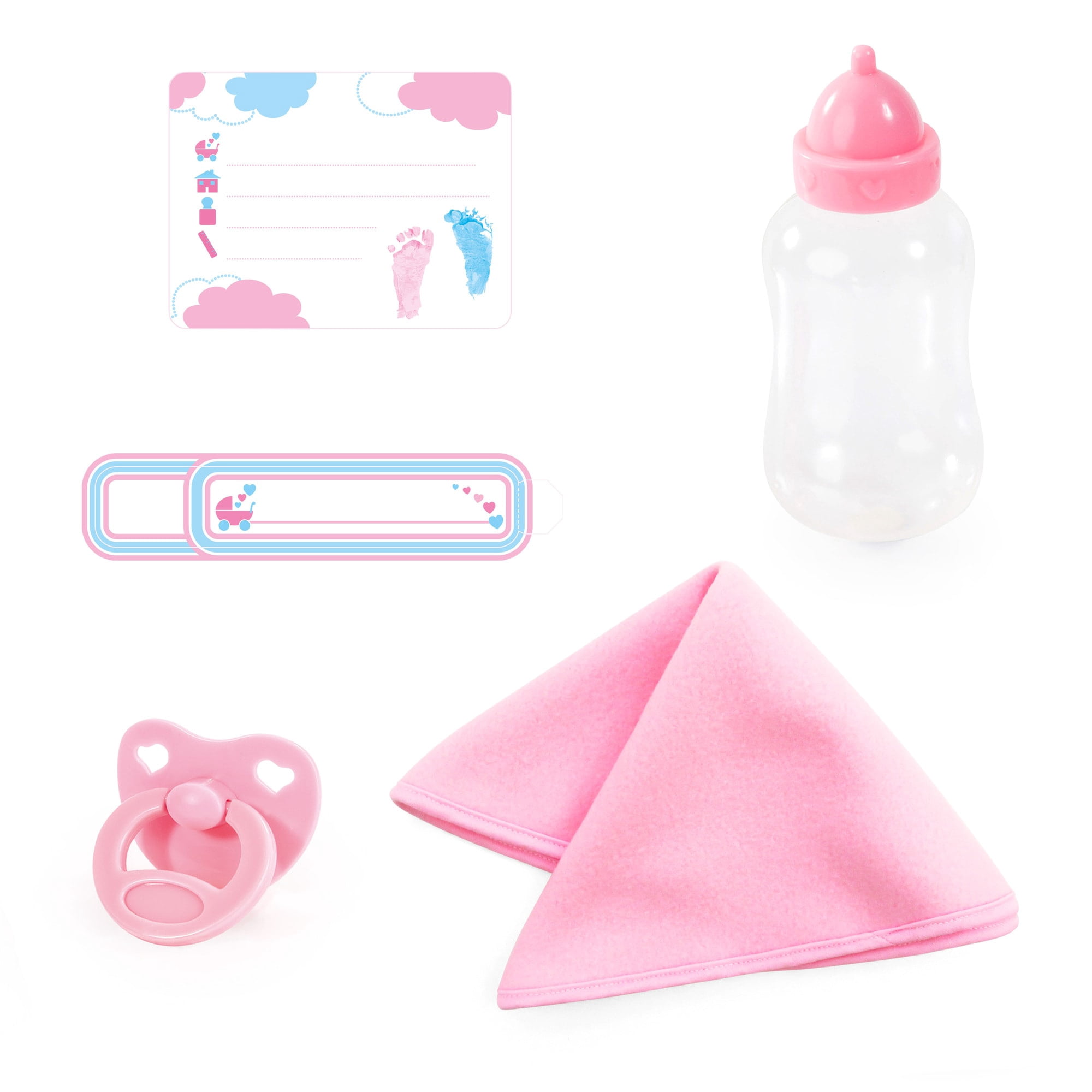 Reborn 15" Baby Doll Set in White Pink Elephant