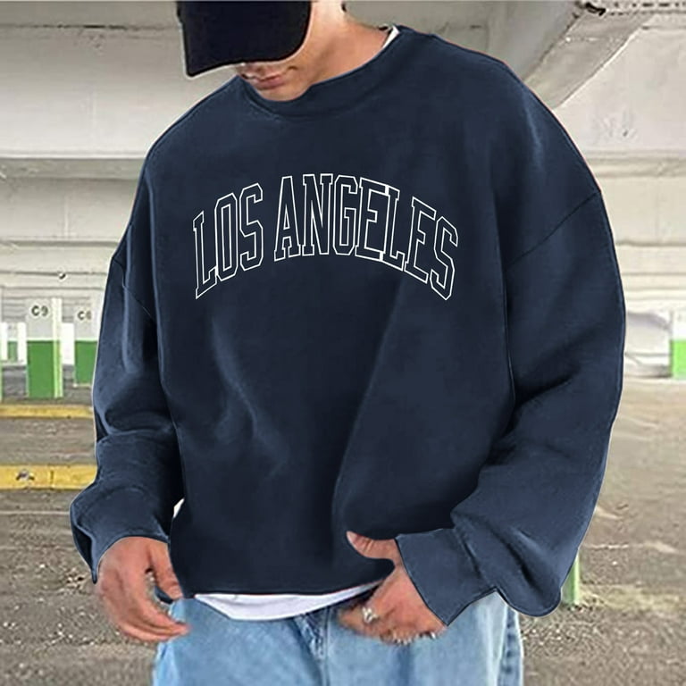 Cotton Sweatshirts for Men Mens Simple Casual Loose Oversize Solid Hoodless Pullover Sweater Coat Short Sleeve Sweatshirt Oversized Sweatshirt for Men