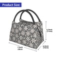 thumbnail image 2 of Easygdp Sparkling Snowflakes Bolsa de Almuerzo Insulada Reutilizable, Bolsa de Mano y Bandolera para Oficina, Trabajo, Viajes, 2 of 6