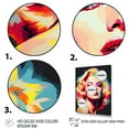 thumbnail image 3 of Designart "Marilyn In Color Pop Art" Modern Floater Framed Wall Art Living Room, 3 of 7