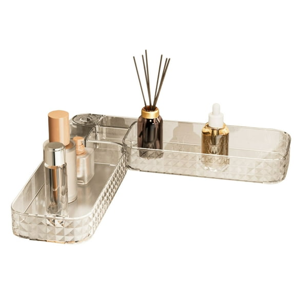 Punch-Free Bathroom Shelf - Hollow Bottom Drainage Design, Wall-Mounted, Multifunctional Storage Plastic Rack, Toiletries Shampoo Holder, Kitchen Shelf, Bathroom Organizer