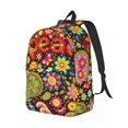 thumbnail image 2 of Balery Hippie Peace Love Vintage Canvas Backpack for Men and Women - Large Capacity, Durable Travel Laptop Bag for School, Work, Hiking, and Outdoor Activities, 2 of 7