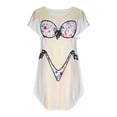 thumbnail image 2 of Robes pour Femmes 2024 Été Surdimensionné Chemise de Bikini Couverture Manches Courtes Mignon Imprimé de Bikini Couverture Ample Robe t-Shirt 50 % de Rabais!, 2 of 4