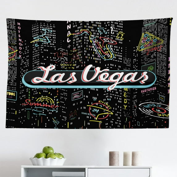 Flower Mandala Tapestry, Ornamental Blossoming Flower Pattern with Swirls and Dots Circular Petals, Fabric Wall Hanging Decor for Bedroom Living Room Dorm, 2 Sizes, Multicolor, by Ambesonne