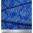 thumbnail image 3 of Soimoi Blue polyester Crepe Fabric Seal Leaves Print Sewing Fabric Yard 52 Inch Wide, 3 of 3