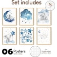 thumbnail image 2 of 97 DECOR Baby Elephant Nursery Decor, Moon Star Nursery Pictures (UNFRAMED), 2 of 5