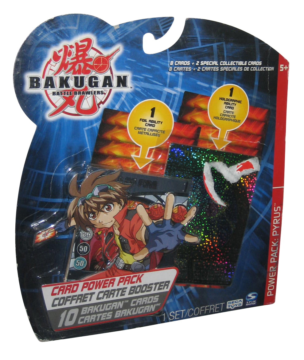 Bakugan Battle Brawlers 10 Card Power Pack Pyrus 1 Foil 1 Holographic for sale online 