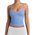 thumbnail image 2 of Women’s Scoop Neck Adjustable Strap Sleeveless Tank Top Soft Stretchy Fitted Camisole Basic Layering Shirt for Daily Wear, 2 of 8