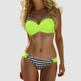 thumbnail image 2 of Gubotare Womens Bikini Swimsuits Set 2 Piece Bikinis Swimwear Shoulders Push up Bathing Suits Yellow,Spaghetti Strap Yellow M, 2 of 5