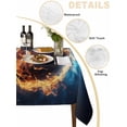 thumbnail image 3 of Rugby Tablecloth Square Table Cloth 54x54, Waterproof Outdoor Table Cloth Covers Decorative Table Protector, Football Flame Modern Abstract Art Washable Table Cover for Kitchen Dinning Party, 3 of 8