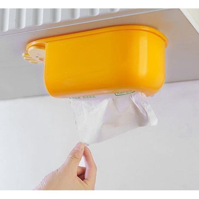 Taian caja de pa?uelos montada en la pared caja de almacenamiento de máscara multifunción para el hogar gancho giratorio cocina creativa caja de papel higiénico ZefeiWu 8390615869041