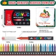 thumbnail image 3 of 36Colors Acrylic Paint Markers,ANUNU Soft Brush Tip Acrylic Paint Markers,Quick-Drying Waterproof Acrylic Markers for Canvas, Rock Painting, Wood, Stone, Glass, Ceramic, Fabric Painting, DIY Crafts, 3 of 6