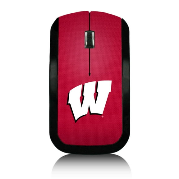 Wisconsin Badgers Solid Design Wireless Mouse