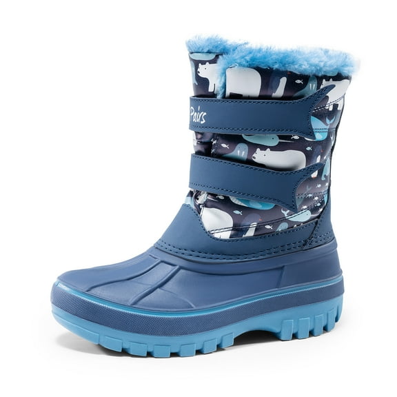 Dream Pairs Boys & Girls Water-Resistant Snow Boots Cozy Warm Anti-Slip Mid-Calf Shoes for Toddler/Little/Big Kids
