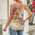 thumbnail image 5 of 4th Of July Cami Tops for Women Sleeveless Spaghetti Strap Stars and Stripes Print Celebration Tunics Lightweight Daily Summer Casual Cami Tops,XL,#01 Light Brown, 5 of 5
