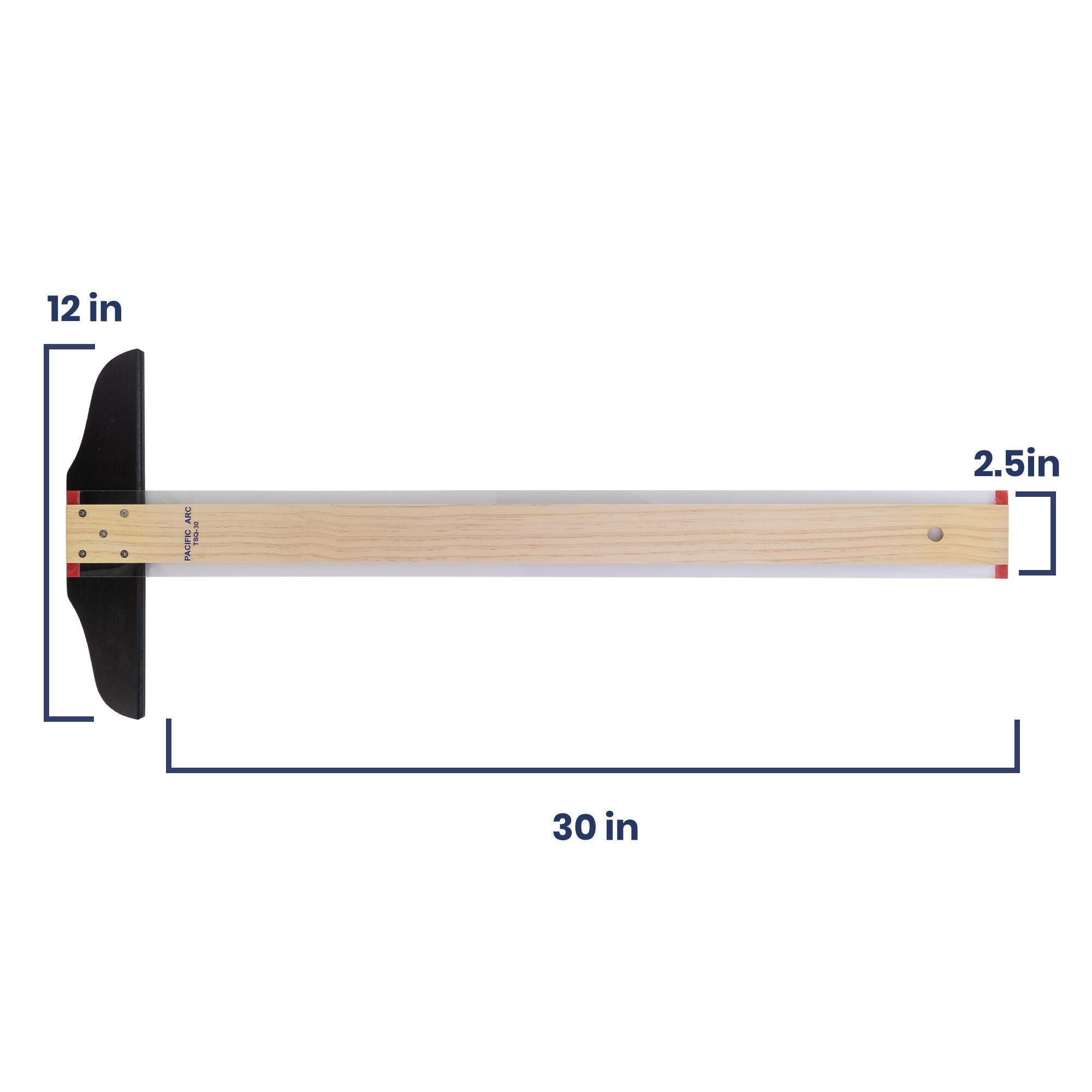 Pacific Arc, 18 Inch T Square, Traditional Maple Blade with Acrylic Edge
