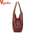 thumbnail image 6 of Vintage Women Hand Bag Designers Luxury Handbags Women Shoulder Tote Female Top-handle Bags Fashion Brand winered 28x12x30cm, 6 of 6