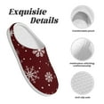 thumbnail image 5 of Fotbe Romantic white snowflakes Pattern Women's Fuzzy Curly Fur Memory Foam Loafer Slippers Indoor Outdoor Slippers Winter Home Shoes-46/47, 5 of 7