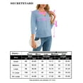 thumbnail image 5 of Women's 2025 Long Sleeve Sweater Cardigan Cable Knit Open Front Button Outwear Coats, 5 of 7
