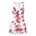 thumbnail image 4 of Ovzne Robes Grande Taille pour Femmes Rondes Robe d'Été Décontractée pour Femmes avec Poches Robe de Plage Bohème d'Été T-Shirts Robe Col en V Robe Débardeur Ample Robe d'Été Imprimée Liquidation, 4 of 7