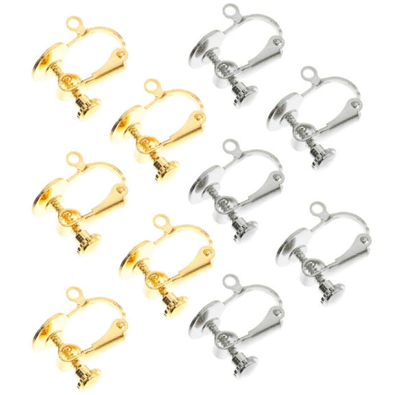 10 Pcs Ear Ring Findings Clip-on Earrings Converters Ears Hooks