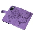thumbnail image 3 of Mantto Samsung S20 FE Case, Magnetic Folio Butterfly Patterned Wallet Case, PU Leather with Wrist Strap Credit Card Holder Slots Kickstand Protective Cover For Samsung Galaxy S20 FE, Lightpurple, 3 of 9