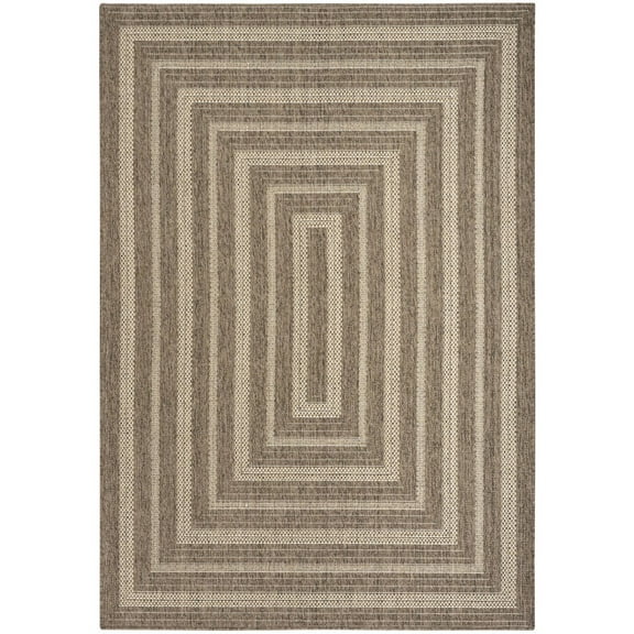 Nourison Home Tulum 5'3" x 7' Brown Outdoor Rug