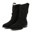 thumbnail image 4 of Botines con hebilla para mujer, botas de ante cómodas, antideslizantes, de punta estrecha, ligeras, para uso diario., 4 of 9