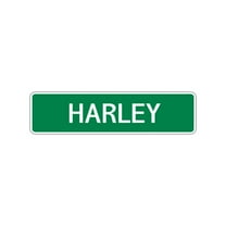Harley Boys Children Name Letter Printed Novelty Plaque Decoration Label Indoor Outdoor Unique Wall Aluminum Metal Sign 4"x13.5"