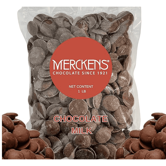 1 Pound Merckens Chocolate Melting Wafers Bulk Bag Perfect For Dipping, Dubai Chocolate Bar, Deserts, Baking And More 1lb (Milk)