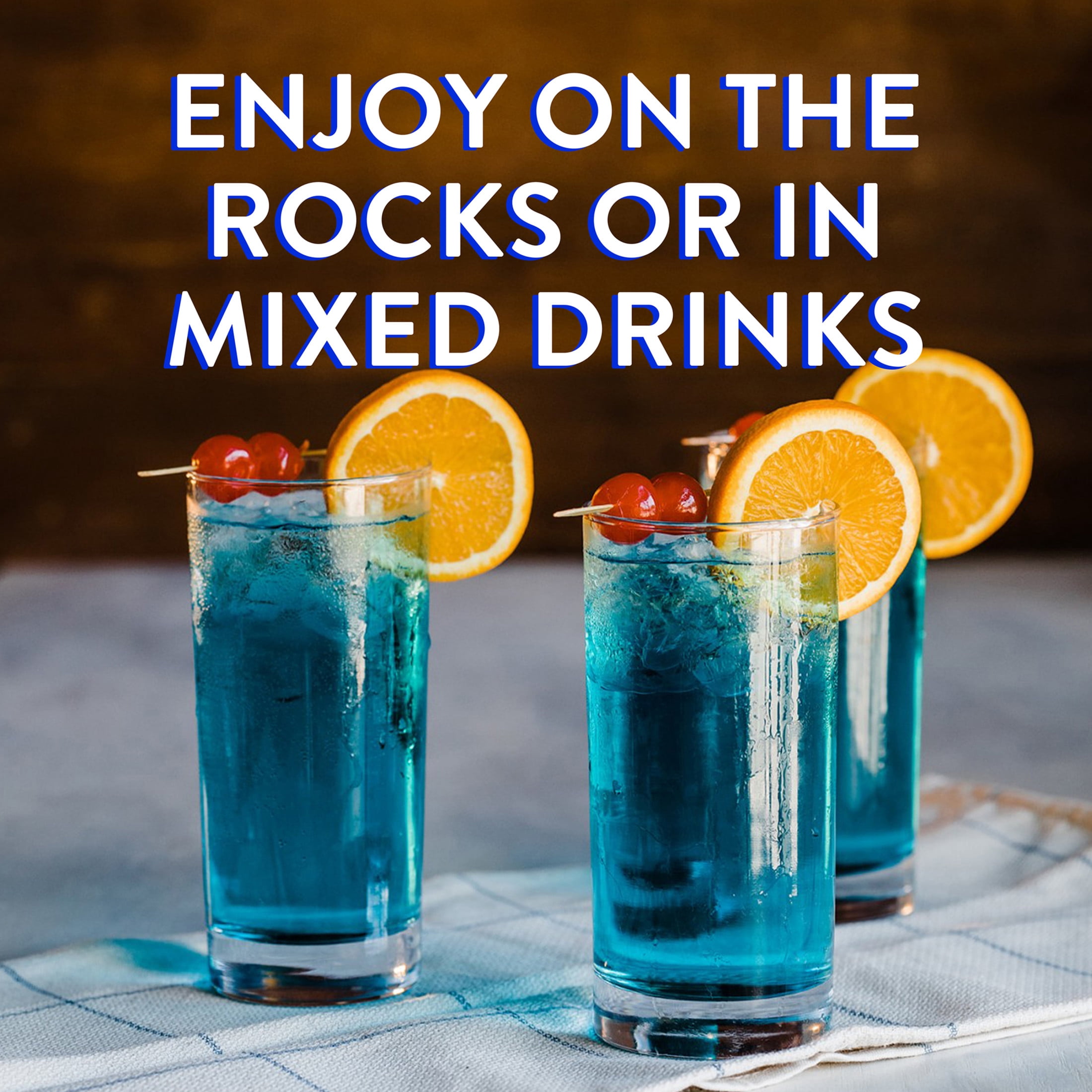 Mr. Boston Blue Curacao Orange Liqueur, 750ml, 15% Alcohol, Margarita Mix Cocktail Mixers
