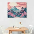 thumbnail image 3 of COMIO Landscape Wall Decor Japan Chureito Pagoda And Mt. Fuji In The Spring With Cherry Blossoms Scenery Painting Framed Wall Art For Living Room Ready To Hang, 3 of 5