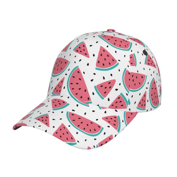 Fotbe Watermelon Classic Baseball Cap, Adjustable Snapback Hats, Outdoor Baseball Hat for Men and Women Cotton Soft
